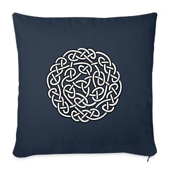 Ornement celtique - Housse de coussin décorative 45 x 45 cm - bleu marine - Devant
