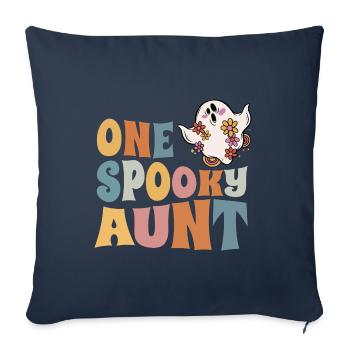 One Spooky Aunt Groovy Halloween Costume - Sofa pillowcase 17,3'' x 17,3'' (45 x 45 cm) - navy - Front
