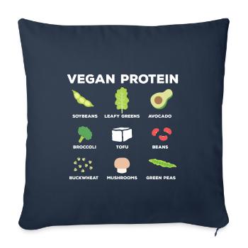 Vegetarian nutrients - Sofa pillowcase 17,3'' x 17,3'' (45 x 45 cm) - navy - Front