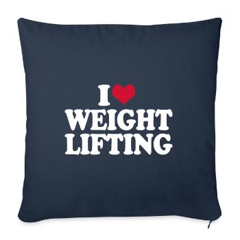 Gym Workout Motivation Fitness I Love - Sofa pillowcase 17,3'' x 17,3'' (45 x 45 cm) - navy - Front