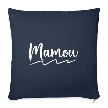 Mamou - Housse de coussin décorative 45 x 45 cm - bleu marine - Devant