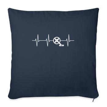 Pédale vélo cycliste drôle vtt - Housse de coussin décorative 45 x 45 cm - bleu marine - Devant