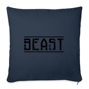 bête - Housse de coussin décorative 45 x 45 cm - bleu marine - Devant