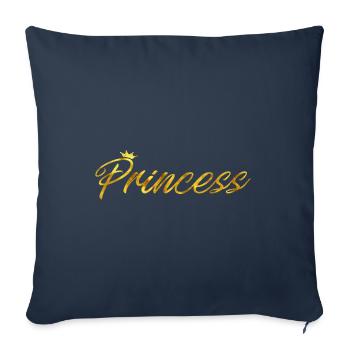 Princesse - Housse de coussin décorative 45 x 45 cm - bleu marine - Devant