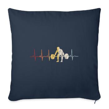 Bodybuilding Bodybuilder GYM Gym ECG - Sofa pillowcase 17,3'' x 17,3'' (45 x 45 cm) - navy - Front