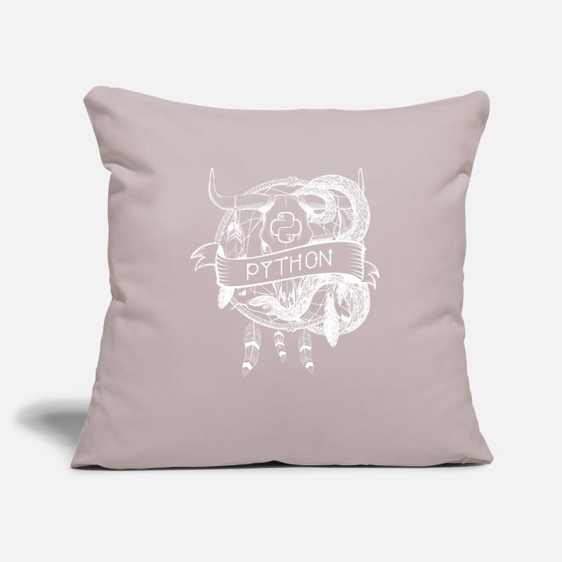 python programming language technology Sofa pillowcase 17,3'' x 17,3'' (45 x 45 cm)