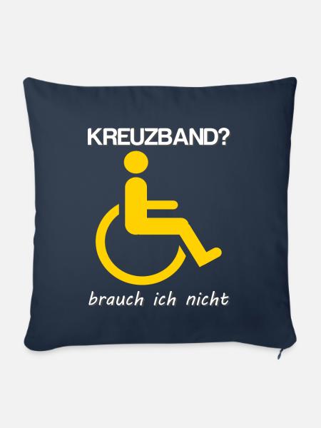 Kreuzbandriss - Sofakissenbezug 45 x 45 cm - Navy