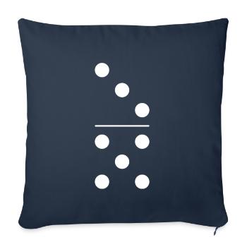 Domino costume de pierre 3 5 - Housse de coussin décorative 45 x 45 cm - bleu marine - Devant