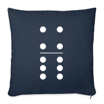 Domino costume de pierre 4 6 - Housse de coussin décorative 45 x 45 cm - bleu marine - Devant