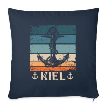Kiel Disant Kiel Souvenir - Housse de coussin décorative 45 x 45 cm - bleu marine - Devant