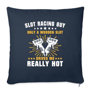 Slot Car Racing Slot Race - Sofa pillowcase 17,3'' x 17,3'' (45 x 45 cm) - navy - Front