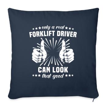 Forklift Forklift Forklift Driver - Sofa pillowcase 17,3'' x 17,3'' (45 x 45 cm) - navy - Front