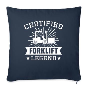 Forklift Forklift Forklift Driver - Sofa pillowcase 17,3'' x 17,3'' (45 x 45 cm) - navy - Front
