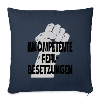 Inkompetenz - Sofakissenbezug 45 x 45 cm - Navy - Vorne