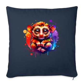 Tarsier Koboldmaki - Sofa pillowcase 17,3'' x 17,3'' (45 x 45 cm) - navy - Front