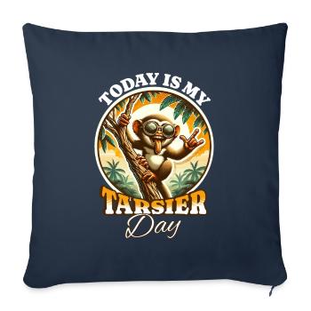Koboldmaki Tarsier - Sofa pillowcase 17,3'' x 17,3'' (45 x 45 cm) - navy - Front