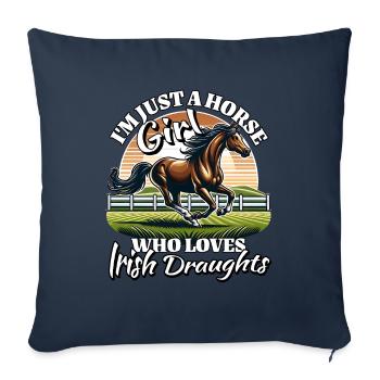 Ich Liebe Irisches Zugpferd Spruch - Sofakissenbezug 45 x 45 cm - Navy - Vorne