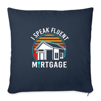 Hypothèque sur la dette de copropriété - Housse de coussin décorative 45 x 45 cm - bleu marine - Devant