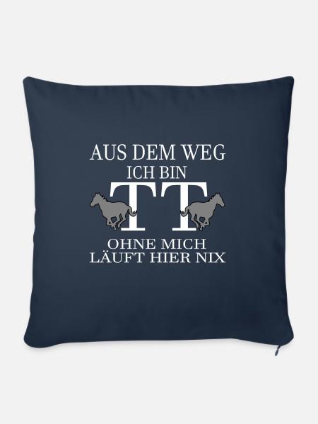 Tuniertrottel ich mach hier alles - Pferd Rappe - Sofakissenbezug 45 x 45 cm - Navy