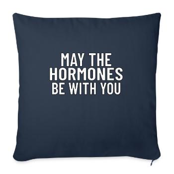 Embryo Transfer Day IVF Infertility Gift Idea - Sofa pillowcase 17,3'' x 17,3'' (45 x 45 cm) - navy - Front