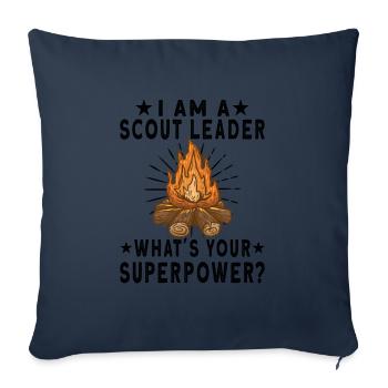 Scout Camping Outdoor Campfire Hiking Backpacking - Sofa pillowcase 17,3'' x 17,3'' (45 x 45 cm) - navy - Front