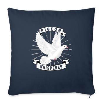 Pigeon Pigeon Racing Pigeon Racer Pigeon Keeper - Housse de coussin décorative 45 x 45 cm - bleu marine - Devant