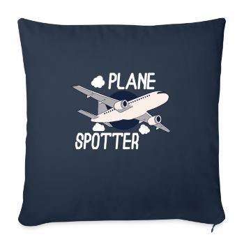 Aircraft Spotting Airplane Aircraft Spotter - Sofa pillowcase 17,3'' x 17,3'' (45 x 45 cm) - navy - Front