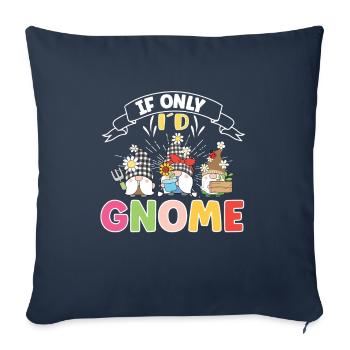 Garden Gnomes Gnome Lover Funny Gnome Gardening - Sofa pillowcase 17,3'' x 17,3'' (45 x 45 cm) - navy - Front