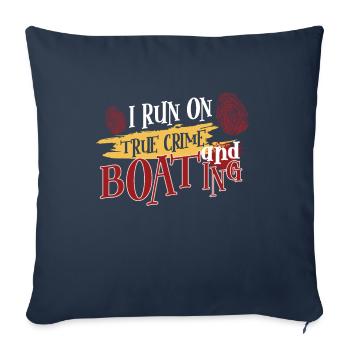 True Crime Murder Spy Crime Intérêt Idée cadeau - Housse de coussin décorative 45 x 45 cm - bleu marine - Devant