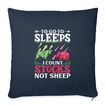 Traders boursiers, traders Forex, trading investisseur - Housse de coussin décorative 45 x 45 cm - bleu marine - Devant