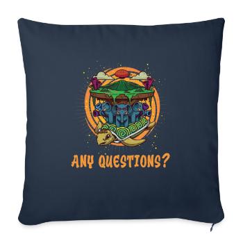 Théorie de la Terre plate Terre plate Armée de la Terre plate Terre - Housse de coussin décorative 45 x 45 cm - bleu marine - Devant