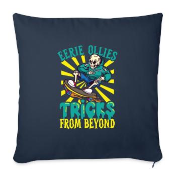 Horror Skateboarder Halloween Skateboard Cadeau - Housse de coussin décorative 45 x 45 cm - bleu marine - Devant