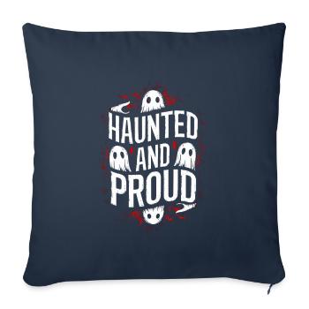 Appât fantôme Halloween Parapsychologie Paranormal - Housse de coussin décorative 45 x 45 cm - bleu marine - Devant