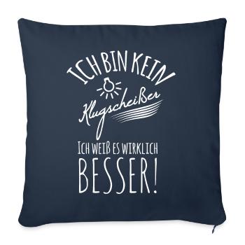 I'M NOT A CLEVER SHIT I REALLY KNOW - Sofa pillowcase 17,3'' x 17,3'' (45 x 45 cm) - navy - Front