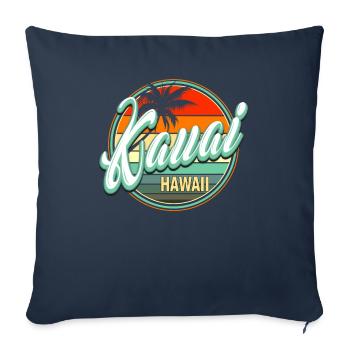 Summer Beach Holiday - Kauai Hawaii - Sofa pillowcase 17,3'' x 17,3'' (45 x 45 cm) - navy - Front