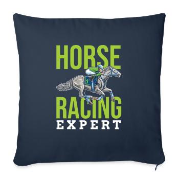 Equestrian Sports Fun English Horse Race - Sofa pillowcase 17,3'' x 17,3'' (45 x 45 cm) - navy - Front