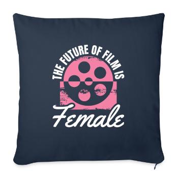 L’avenir du cinéma féminin pour les cinéastes - Housse de coussin décorative 45 x 45 cm - bleu marine - Devant