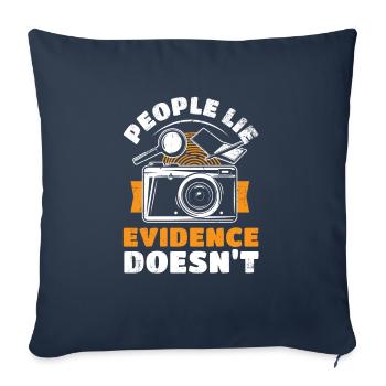 People Lie Proof Not For All - Sofa pillowcase 17,3'' x 17,3'' (45 x 45 cm) - navy - Front
