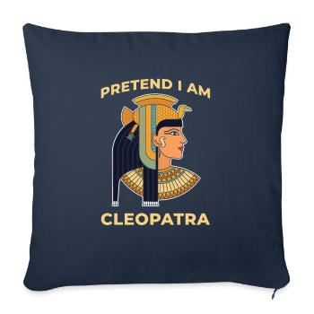 Pretend I Am An Egyptian Fan For All - Sofa pillowcase 17,3'' x 17,3'' (45 x 45 cm) - navy - Front
