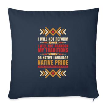 We will not reform, we will increase pride. - Sofa pillowcase 17,3'' x 17,3'' (45 x 45 cm) - navy - Front