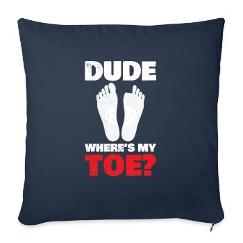 Age, where is my toe? - Sofa pillowcase 17,3'' x 17,3'' (45 x 45 cm) - navy - Front