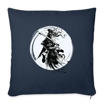 Japanese Samurai Ninja Fighter For Japan Fans - Sofa pillowcase 17,3'' x 17,3'' (45 x 45 cm) - navy - Front