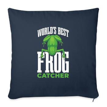 The world's best frog catcher - Sofa pillowcase 17,3'' x 17,3'' (45 x 45 cm) - navy - Front
