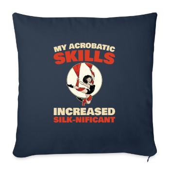 Mes compétences acrobatiques se sont améliorées - Housse de coussin décorative 45 x 45 cm - bleu marine - Devant