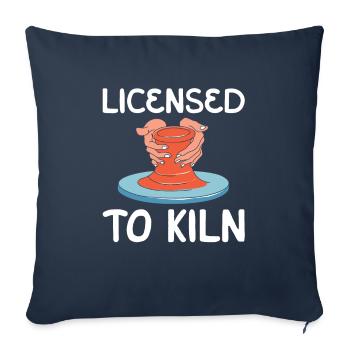 License to burn for all potters - Sofa pillowcase 17,3'' x 17,3'' (45 x 45 cm) - navy - Front