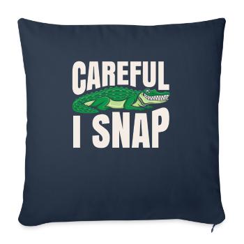 Beware of snapping for alligator fan - Sofa pillowcase 17,3'' x 17,3'' (45 x 45 cm) - navy - Front