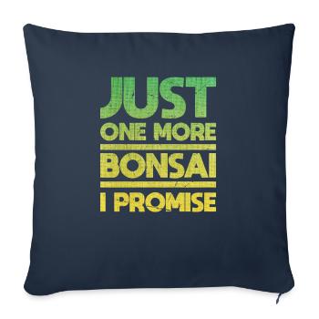 Juste un bonsaï de plus, je vous le promets - Housse de coussin décorative 45 x 45 cm - bleu marine - Devant