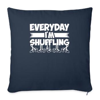 Tous les jours, je mélange les cheveux - Housse de coussin décorative 45 x 45 cm - bleu marine - Devant