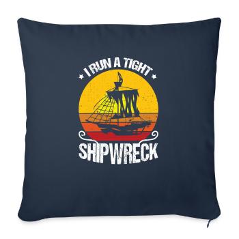 I'm leading a narrow shipwreck - Sofa pillowcase 17,3'' x 17,3'' (45 x 45 cm) - navy - Front