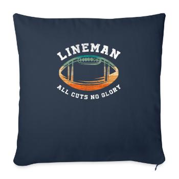 Le joueur de ligne ne coupe aucune gloire - Housse de coussin décorative 45 x 45 cm - bleu marine - Devant